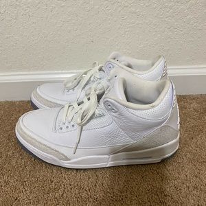 Jordan 3 triple white in size 12
